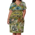 thumbnail image 3 of El jardín de las delicias terrestres de Hieronymus Bosch (1480-1505) Vestido suelto con bolsillos vestidos vestido de noche de verano mujer, 3 of 7