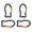 Black, variant on 4Pcs Fish Shape Carabiner Clip KeyRings Keychains Metal Spring Snap Hook