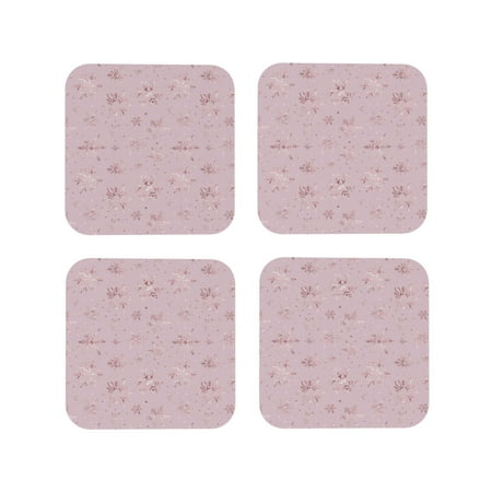 

Matuu Minimalist Snowflake for Cup Coasters Set of 4 Leather Coasters Desk Coasters for Office Measures 4” x 4”-Square