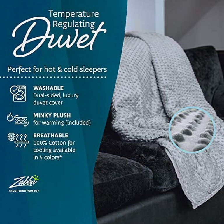 Quility Premium Adult Weighted Blanket Removable Cover 15 lbs