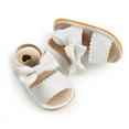 thumbnail image 4 of Baby Girl Sandals Summer Crib Shoes Bowknot Soft Sole Infant Girls First Walker Shoes,0-18M, 4 of 5