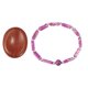 thumbnail image 1 of Kit de piedras de cristales naturales de imitación, pulseras, cristales naturales de imitación, para meditación, yoga, decoración de oficina en casa, morado, rojo, 1 of 6