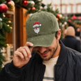 thumbnail image 5 of WULMLEO Unisex Vintage Christmas Baseball Hats Santa Pattern Embroidery Multi Sun Hats Army Green One Size, 5 of 6