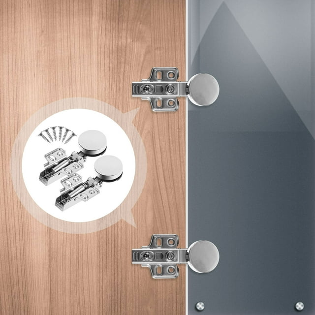 OULII 2pcs High Load Bearing Hinges Hinge CRS Anti Rust Buffer Furniture Assembly