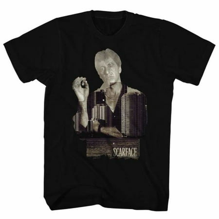 Scarface Movies Double Expose Adult Short Sleeve T Shirt