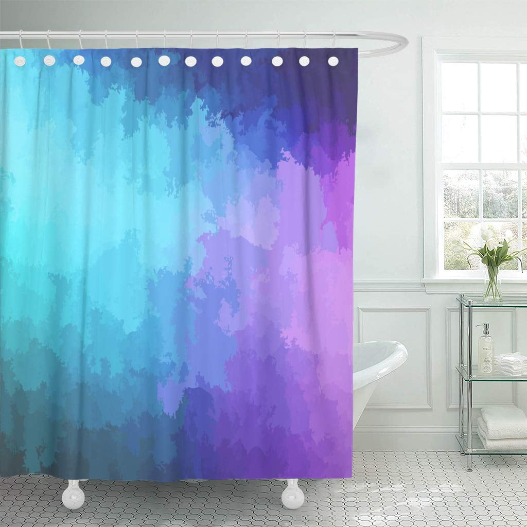 Photo Purple Lavender Field Mountains Nature Fabric Shower Curtain Bathroom 