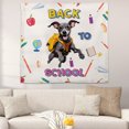 thumbnail image 2 of Back to School Cute Italian Greyhound Tapestry Greyhound Dog Lover Wall Hanging Backdrop Home Decor - 13010, 2 of 5