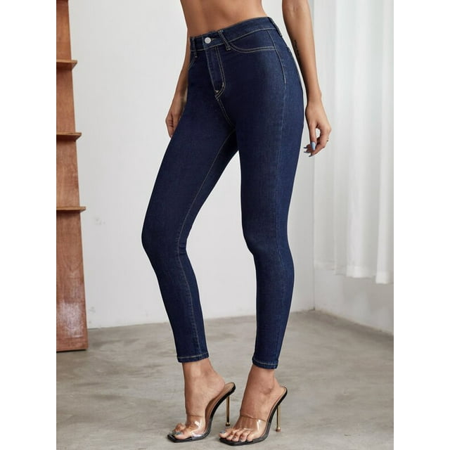 Jeans Skinny Taille Haute pour Femmes