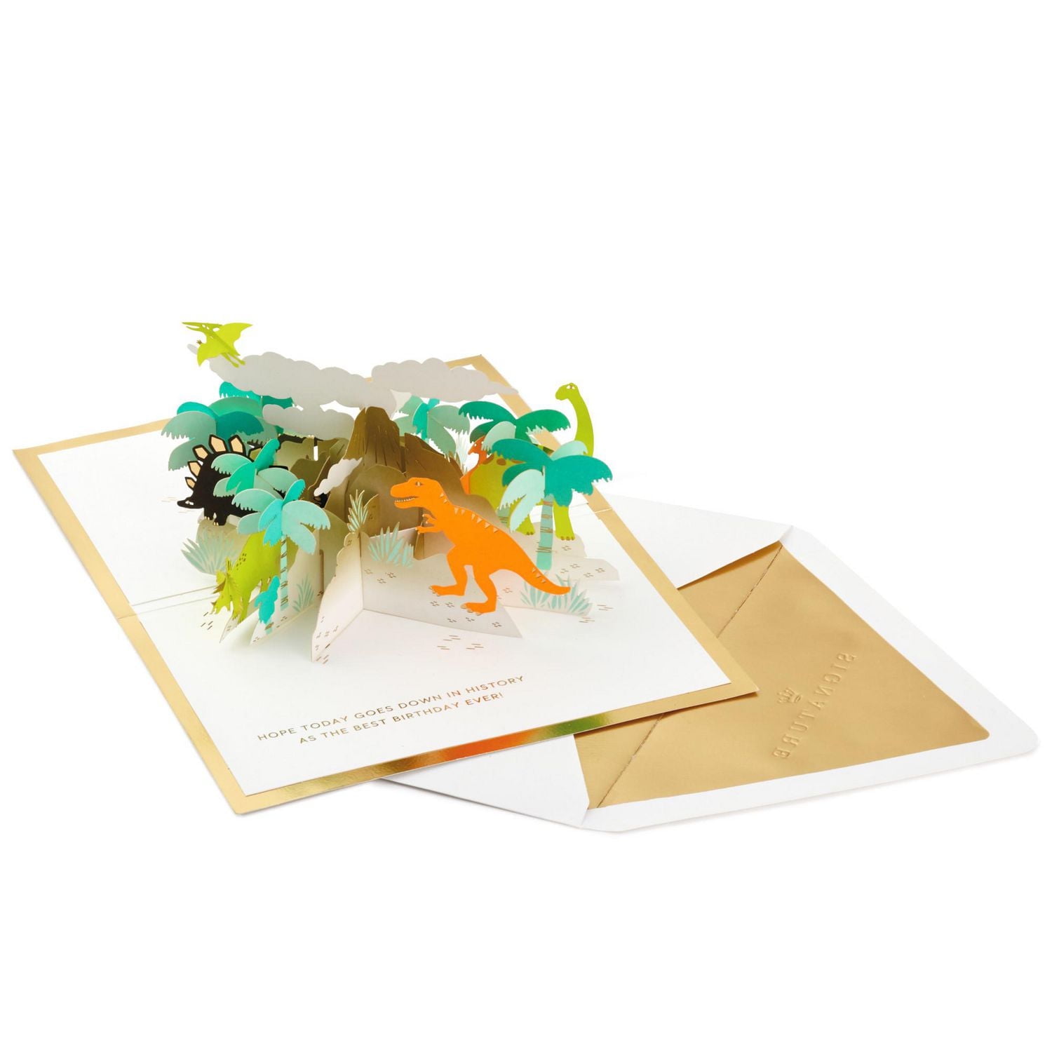 Hallmark Signature Paper Wonder Pop Up Birthday Card (Dinosaurs)