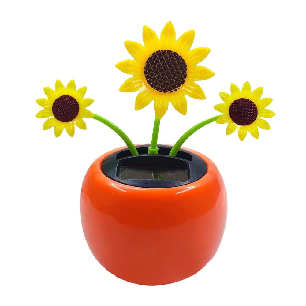 Solar Dancing Toys Fall Blue Solar Dancing Sun Flower Automotive Ornament Solar Powered Dancing Sun Flower In Colorful Pots Swinging Animated Bobblehead Dancer Window Sun Automatic Moving Flower By Sun