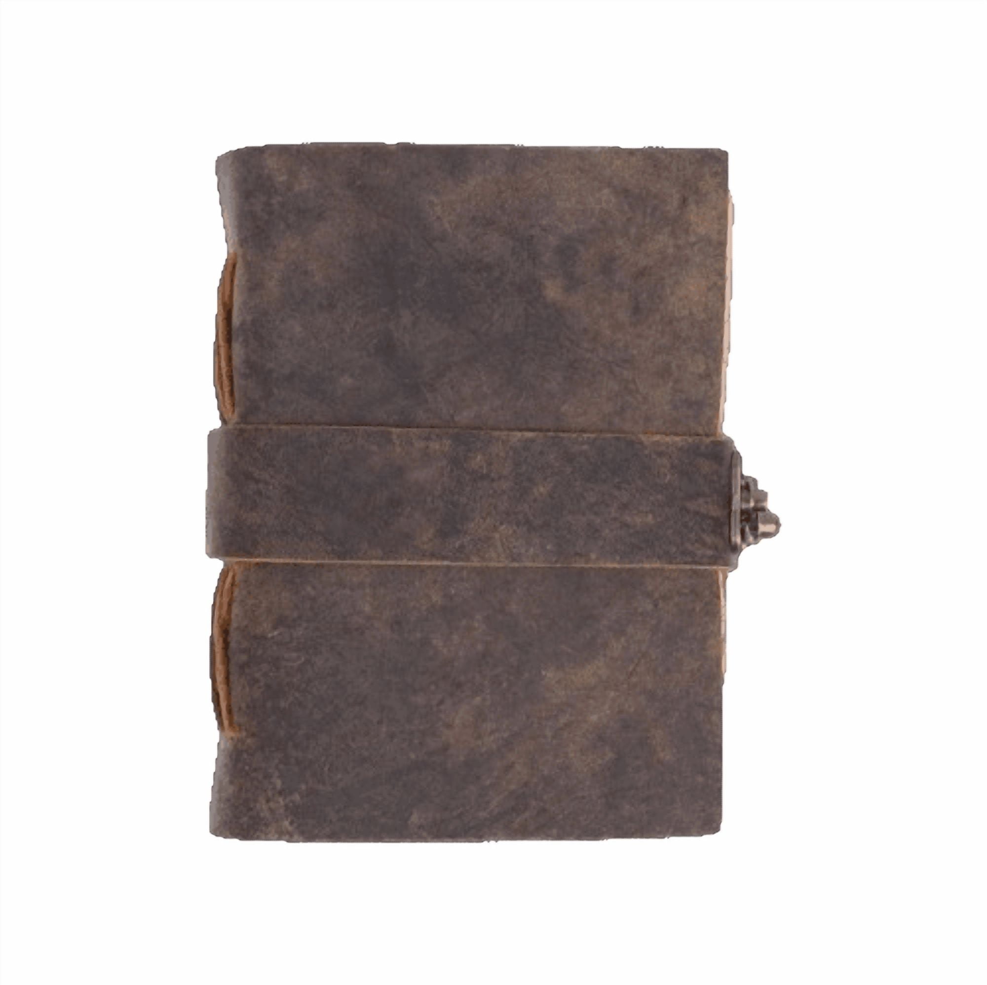 Handmade Rustic Leather Journal, 5x7 Inch Vintage Notebook with 200 Handmade Paper Pages, Wrap-Around Strap, Antique Diary for Writing & Sketching