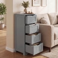 thumbnail image 5 of Costway 32.5'' Bathroom Floor Cabinet with Anti-tipping Device Freestanding Towel Cabinet Gray, 5 of 10