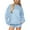 Light Blue, variant on Women's Hooded Sweatshirt with Polka Dot Pattern Print Trendy and Versatile Top for Women Casual Comfort Pullover,Beige,L