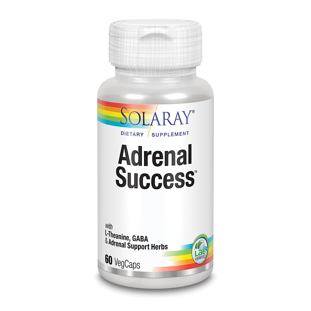 Solaray Adrenal Success Herbal Adaptogens Plus GABA & LTheanine for