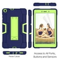 thumbnail image 4 of Dteck Case With Screen Protector For Samsung Galaxy Tab A 8.0 SM-T290 2019 Released (8.0 inches),Shockproof Rubber Armor Hybrid Case Kickstand Hard Protective Cover ,Navy+Olivine, 4 of 6