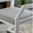 thumbnail image 3 of Linon Sutton Sled Base Modern Accent Chair, White/Gray, 3 of 8