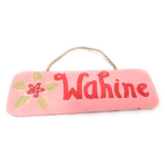 Wahine Sign 14" Decorative Sign - Pink | #ort1707535