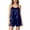 Blue, variant on Liuchenyi Pajama Set Under $5 Womens Silk Pajamas Set Summer Satin Shorts Sleeveless Tank Top Elastic Shorts Loungewear Silk Pajamas for Women Black S