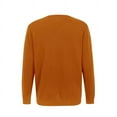 thumbnail image 6 of Krumba Mens Big Tall Sweater Cotton Oversized Long Sleeve Kintted Light Causal Plus Pullovers Orange 2XL, 6 of 10