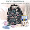 thumbnail image 5 of Daiia Colorful Tropical Leaves Large Capacity Baby Bag Waterproof Stylish Diaper Bag Mummy Backpack Adjustable Straps Diaper BagBaby Essentials Bag, 5 of 6