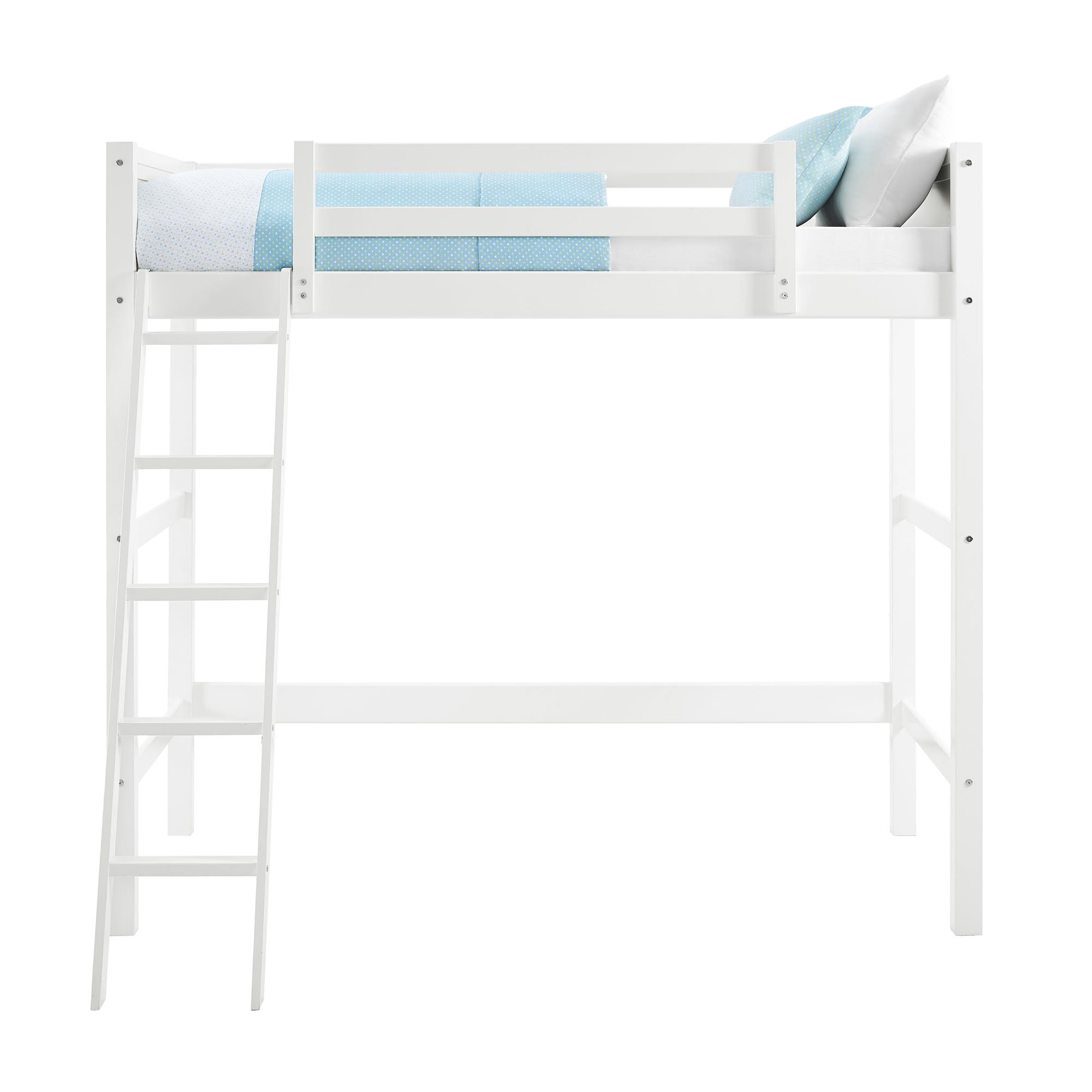 Your Zone Kiarah Twin Loft Bed with Ladder, White - image 4 of 18