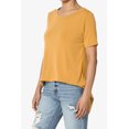 thumbnail image 3 of TheMogan Women's PLUS Basic Crew Neck Round Hem Short Sleeve Draped Jersey Tee, 3 of 6