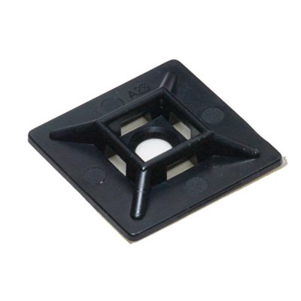 ECore Cables, Cable Tie Mount Pad Bases Black 100 Per Pack EC94100