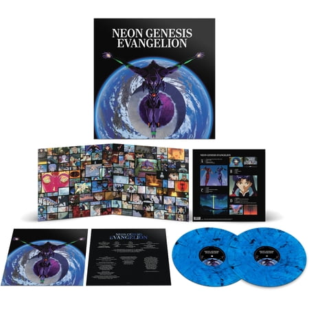 鷺巣詩郎 Neon Genesis Evangelion: Original Series Soundtrack＜Translucent Blue Adorned with Ethereal Black Smok LP