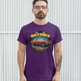 thumbnail image 3 of Tee Hunt Mo-Power Fo Sure! T-Shirt American Muscle Car Racing Route 66 Men's Tee, Purple, 4X-Large, 3 of 5