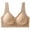 Beige-womens bras, variant on Womens Front Closure Bras Soft Seamless Wireless Padded Bralettes Comfortable Full Coverage Push Up Everyday Bra