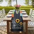 thumbnail image 4 of Table Runners 72 Inches Long Dress Scarves, Sunflowers Farmhouse Kitchen Table Runner, Coffee Tablerunners, Classic Bee You Are My Sunshine Black 14x72 Inch, 4 of 9