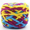 thumbnail image 2 of Colorful Chunky Chenille Yarn,DIY Craft Knit Yarn,Snuggly Chenille Yarn for Knit Sweaters, Blankets, Shoes, Scarves, Clothes Cat Cave, 2 of 2
