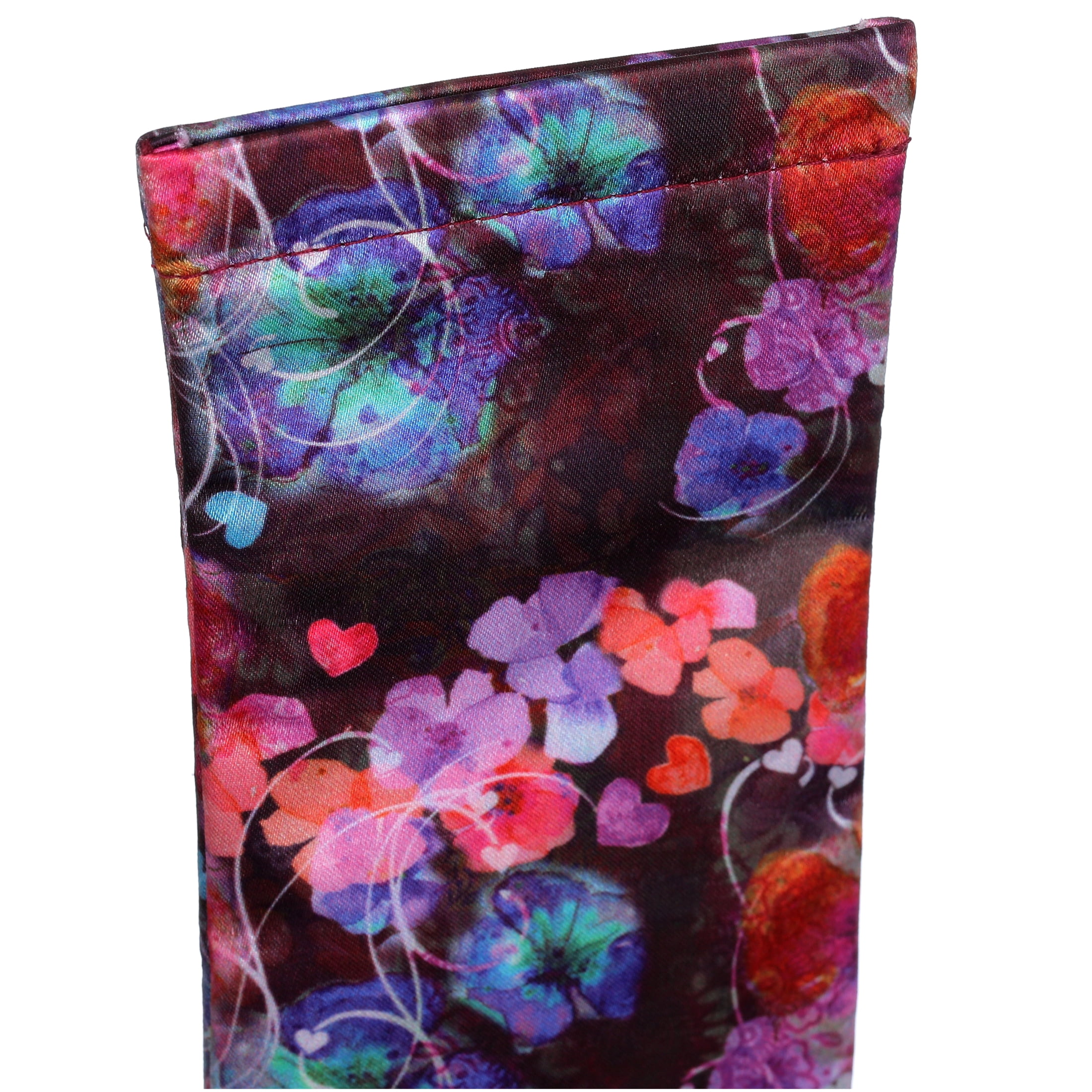 Caloptix Women's Cloth Floral Sqeeze Top Eyeglass Case
