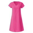 thumbnail image 6 of Women Summer Dresses, Casual Dresses for Women,Women Summer Casual T-Shirt Dress Feminine Flowy Comfortable Wear Stylish Versatile Outfit, 6 of 7