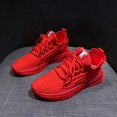 thumbnail image 1 of Zapatillas de deporte amarillas para mujer, zapatos de malla transpirable de verano para mujer, zapatos vulcanizados de moda informales para mujer en negro y rojo 202136 Gao Jinjia LED, 1 of 2