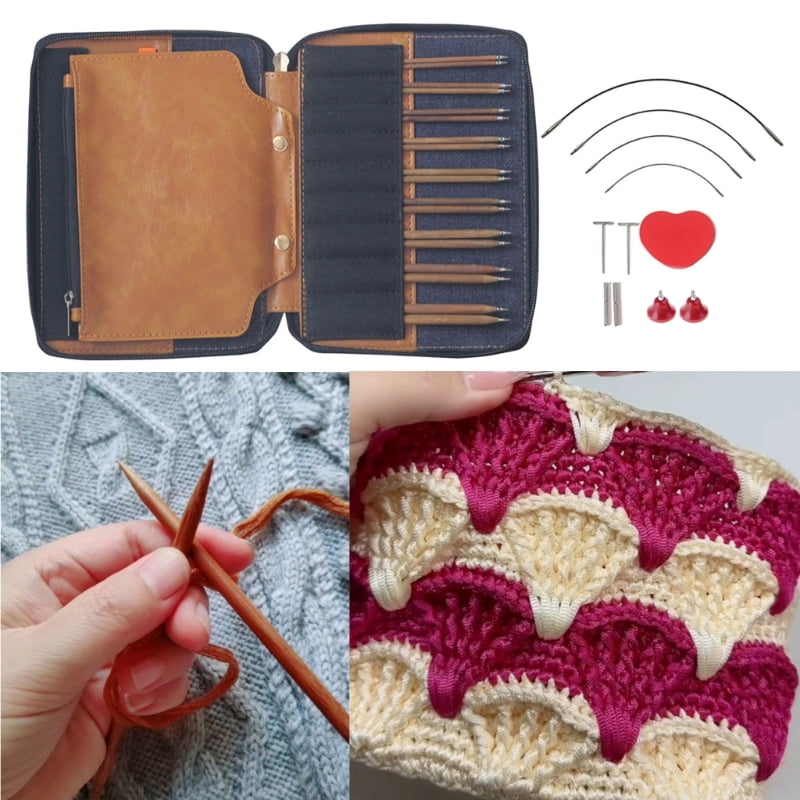 Zecic Natural Wood Interchangeable Knitting Needle With Detachable For Enthusiasts
