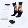 thumbnail image 3 of Four Seasons Universal Socks (2 Pairs) - Unisex Trendy Mixed Color Socks with Vibrant Human Profile & Glowing Brain Design Perfect for All Seasons, 3 of 5