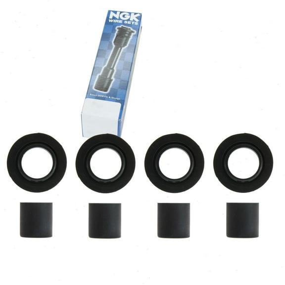 4 pc NGK Ignition Coil Boots compatible with Honda Civic 1.7L 2.0L 2.4L L4 2001-2015