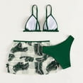 thumbnail image 4 of Girls Bathing Suits 3 Piece Swimsuit Summer Bikini Tankini Sets with Cover Up Skirt for 8-14 Years, 4 of 6