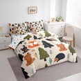 thumbnail image 3 of Homewish Cute Bear Fox Twin Bedding Sets 7-Piece for Boy, Kawaii Jungle Wildlife Bedding Comforter Set, Cartoon Pine Tree Reversible Sheet Sets, Lightweight Room Decor, 3 of 7