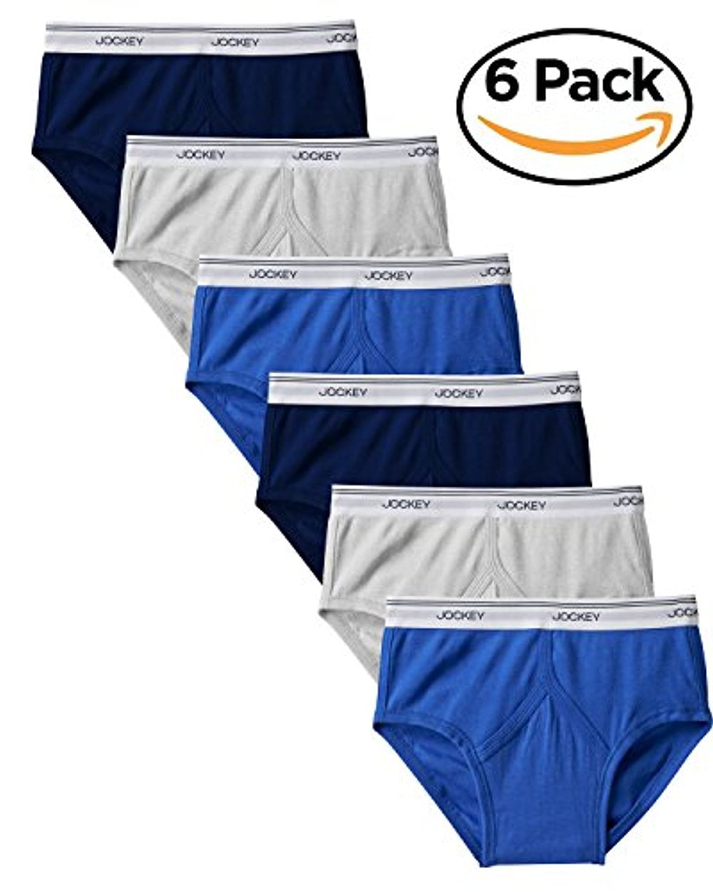 Jockey Jockey Men's 6 100 Cotton Low Rise Briefs, Assorted,L