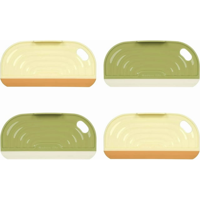 SHIDOW Mini Raclette pour Comptoir, Petite Raclette pour Comptoir, Nettoyant pour Miroir, Nettoyant pour Évier de Cuisine, pour la Maison, Comptoir de Cuisine et Miroir de Salle de Bain (2 Pcs Vert 2 Pcs Jaune-Orange)