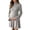 04# Gray, variant on UKHCCC Women's Turtleneck Maternity Dress, Ribbed Knit A-Line Mini Dress with Long Bell Sleeves, Stretchy Casual Pregnancy Dress