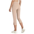 thumbnail image 6 of OGLCCG Tween Girls Capri Leggings with Slits Stretch Yoga Capris Pants High Waisted Gym Workout Cropped Tights with Pockets 5-15 Years, 6 of 8