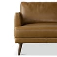 thumbnail image 5 of Allora Mid-Century Pillow Back Genuine Leather Left-Facing Sectional in Tan, 5 of 5