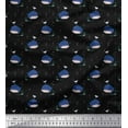thumbnail image 1 of Soimoi Crepe Silk Fabric Whale Ocean Print Fabric by The Yard 42 Inch Wide, 1 of 3