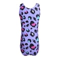 thumbnail image 2 of TiaoBug Kids Girls One Piece Ballet Dance Gymnastics Leotard Bodysuit Leopard Printed Tankini Jumpsuit, 2 of 6