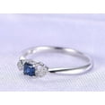 thumbnail image 4 of HeartsAndYou 0.5ct Natural Blue Sapphire Engagement Ring 100% 14k SOLID White Gold Solitaire, 4 of 9