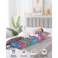 thumbnail image 4 of Colorful Body Pillow Covers, Ethnic Modern Abstract Watercolor Tie-Dye Soft Bed Throw Pillowcases Breathable Cooling Long Lumbar Body Pillow Sham Cover for Bed Sofa 20''x54'', 4 of 7