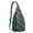 Blue-green-6, variant on Ethnic Elephant Sling Backpack - Retro Mandala & Paisley Design, Fashionable Shoulder Bag for Travel Enthusiasts & Outdoor Lovers
